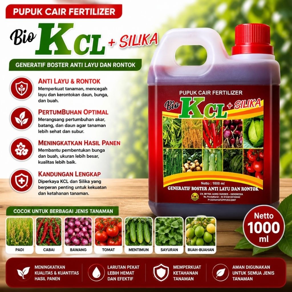 pupuk Cair Fertilizer bioKCL + Silika 1 liter