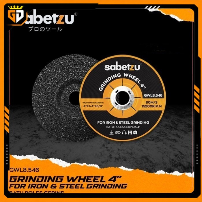Batu Mata Gerinda Grinding Wheel 4 Inch x 6mm - Batu Poles Besi Gerinda Tangan untuk Asah dan Halusk