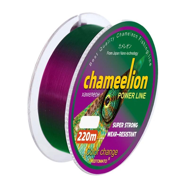 Fluorocarbon Coated 220m 500m Fishing Line Monofilament Color Changing Strong Nylon Rock Fishing Lin