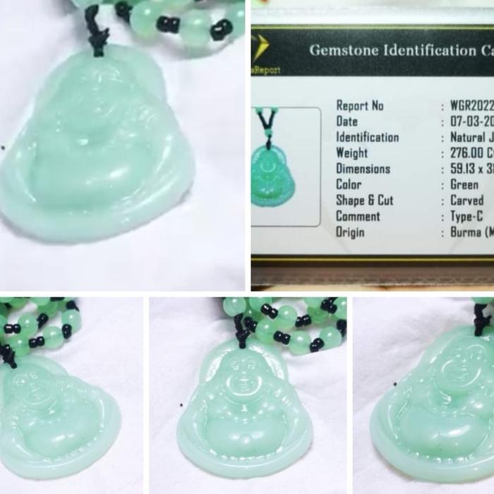 kalung liontin giok hijau
