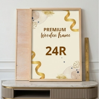 Bingkai Foto Kayu 24R Frame Foto Bingkai Kayu Ukuran 24R 60.9 x 80 cm Bingkai Kayu Pinus Alami