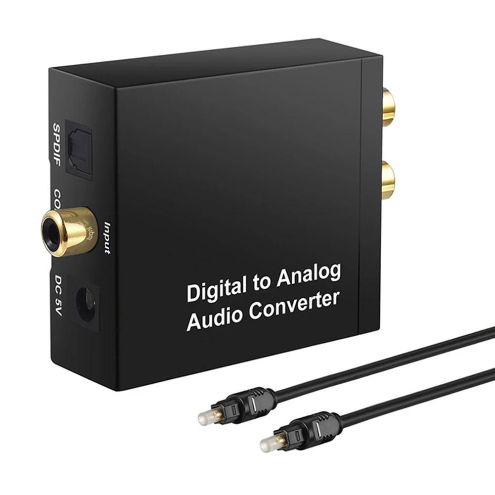 Digital To Analog Audio Converter Digital Coaxial SPDIF To Analog RCA 3.5mm Jack Optical To 3.5mm Ja