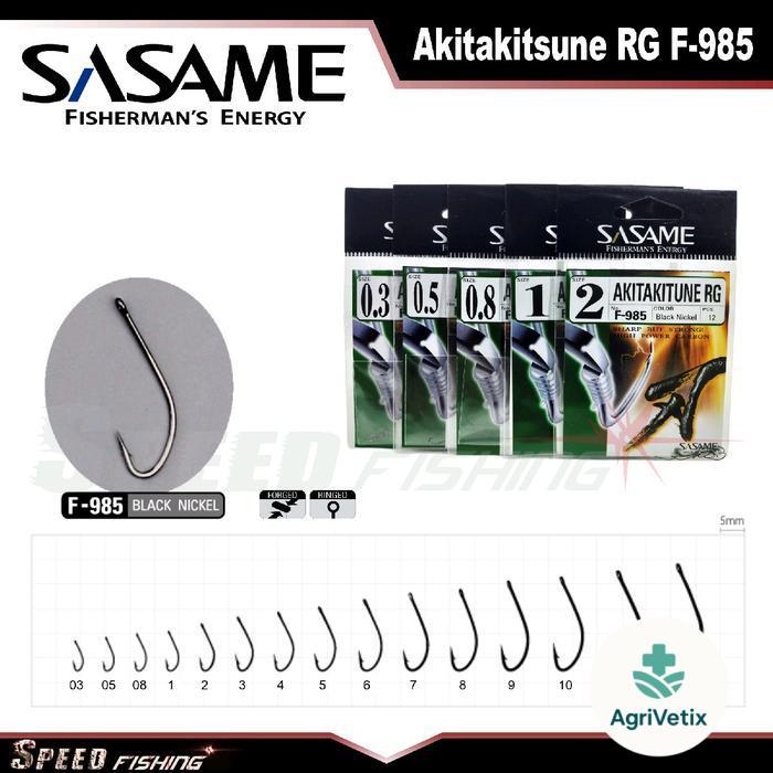 Hooks SASAME Akitakitsune RG Ringed F985 Mata Kail Pancing Kuat - 0.3