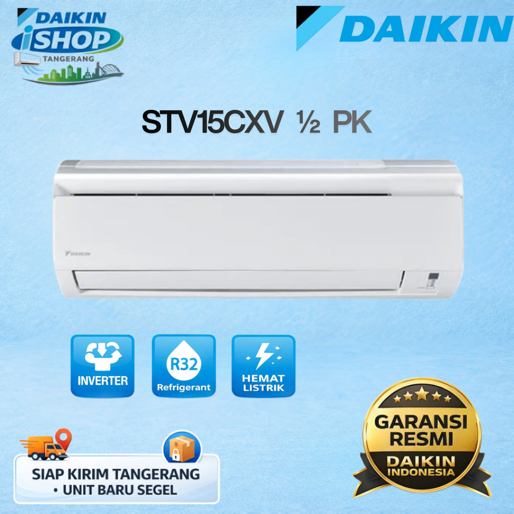 AC Daikin 1/2 PK Standard STV15CXV / FTV15CXV Malaysia . Garansi Resmi
