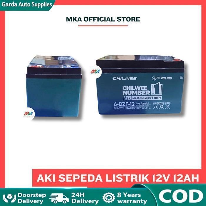 Aki Sepeda Listrik CHILWEE 6-DZF-12 / 6DZF12 - Baterai Sepeda Listrik ; 12V - 12AH