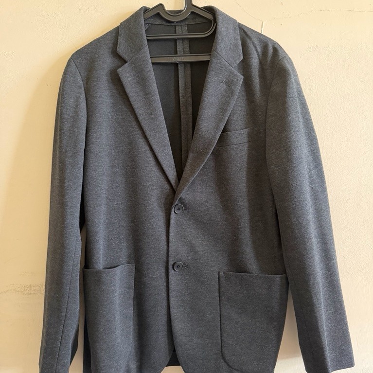 Jas / Blazer Uniqlo Grey Size M Preloved Mulus