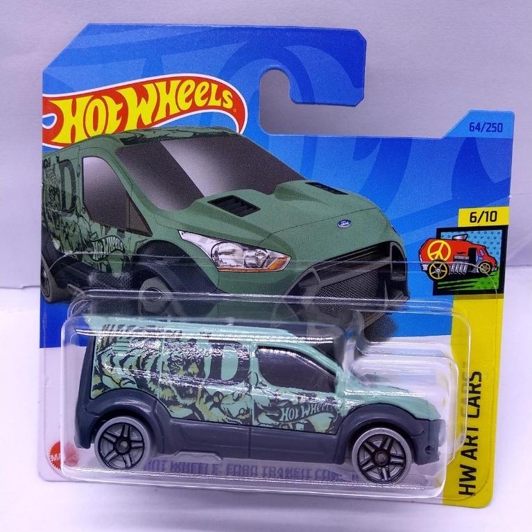 Hot Wheels FORD TRANSIT CONNECT Green Short Card - HW Art Cars
