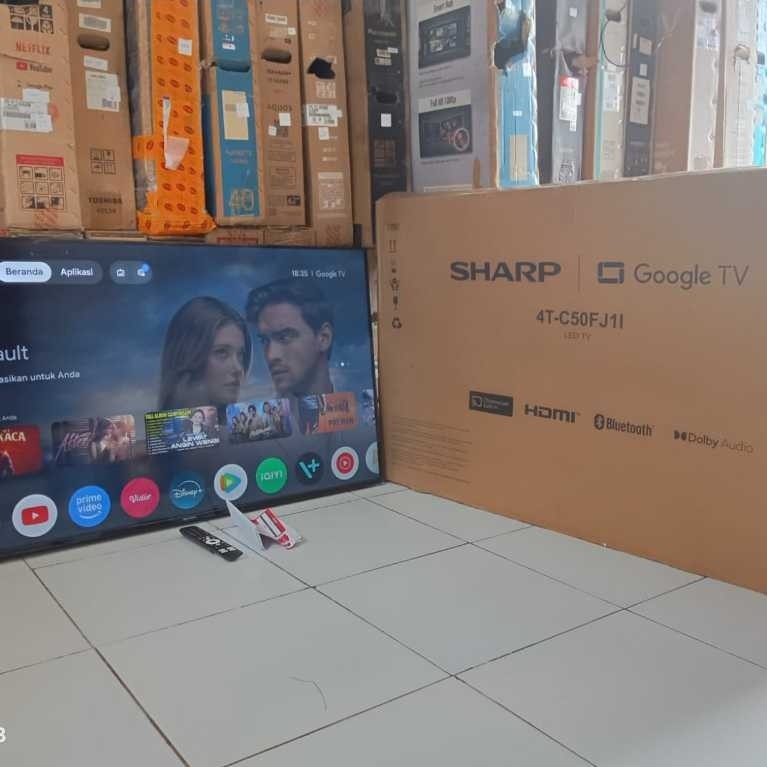 GOOGLE TV LED SHARP 50 INC SUDAH 4K KONDISI BEKAS MASIH SEGEL (0103)