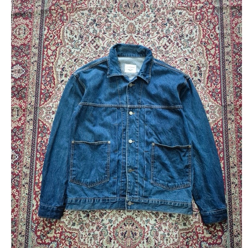 Edison store oversized trucker jeans jacket Vintage trucker denim i445