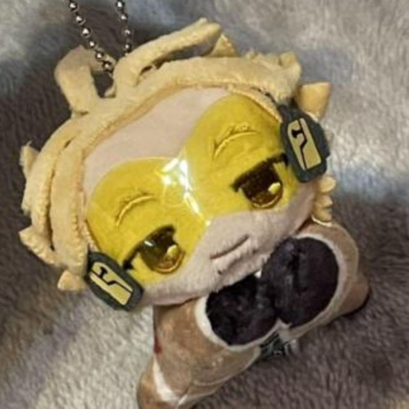 gantungan kunci plush karakter hawk mu hero academia original jepit