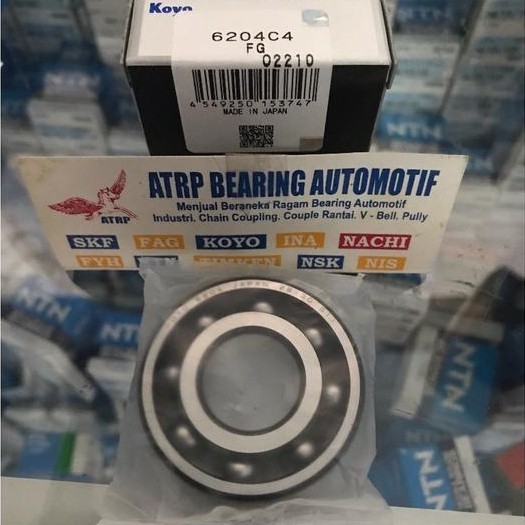 FREE ONGKIR BALL BEARING 6204 C4 FG FIBER HIGH SPEED KOYO JAPAN SEMI TEFLON BISA COD