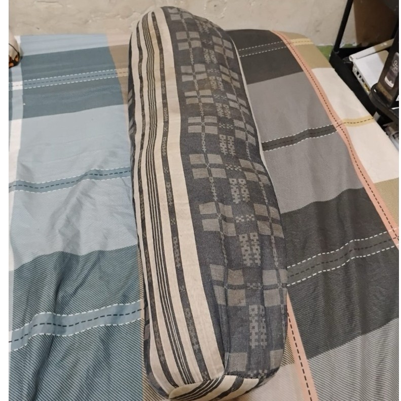 Guling kapuk jadul bekas motif salur biru