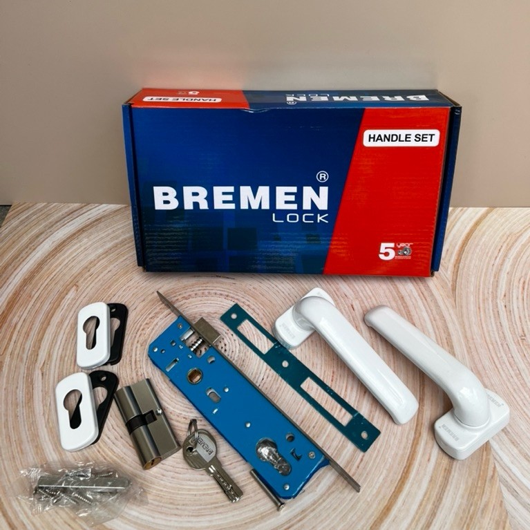 Kunci Pintu Bremen Set Handle Pintu Rumah Lengkap + Silinder + Kunci | Door Lock Set Minimalis Moder