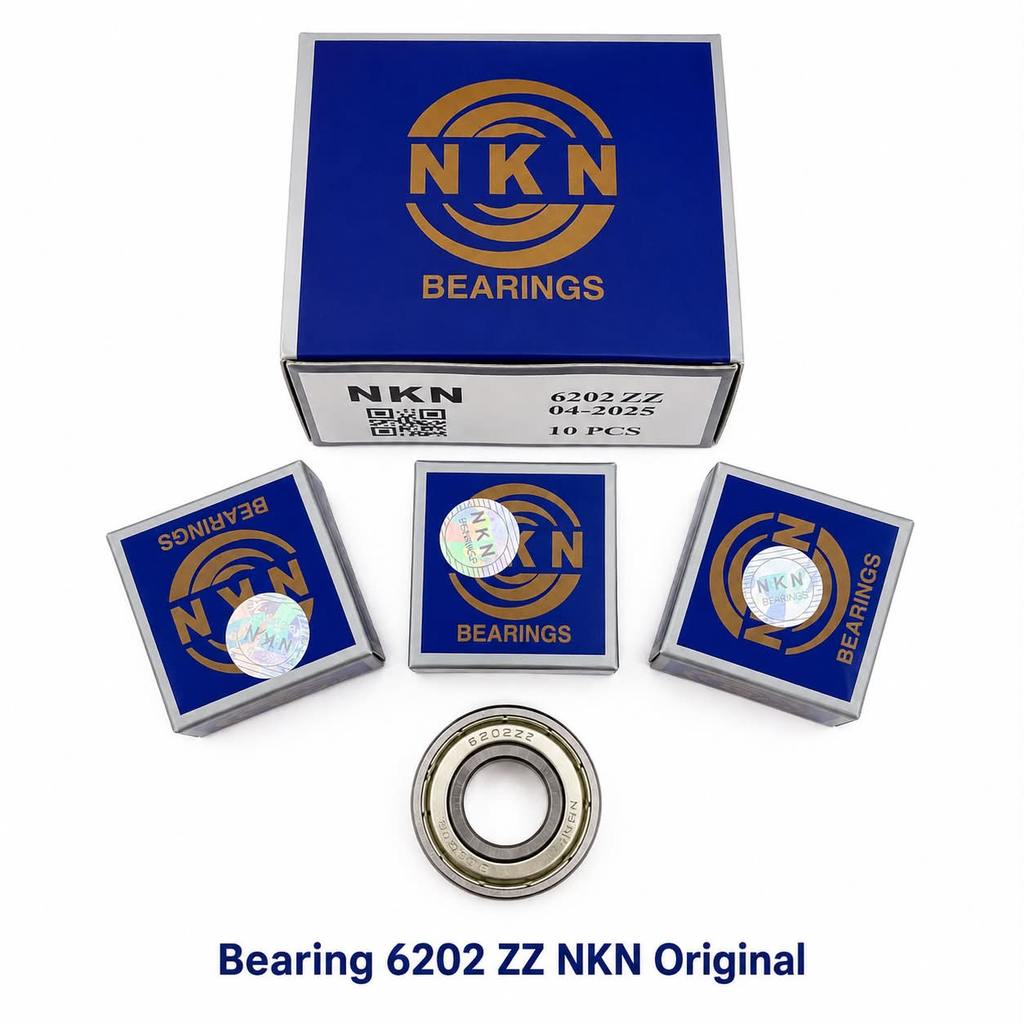 Bearing 6202 / 6201 / 6001 / 6002 / 6200 / 6302 ZZ NKN Original | Laher 6202ZZ Besi Double Shield | 