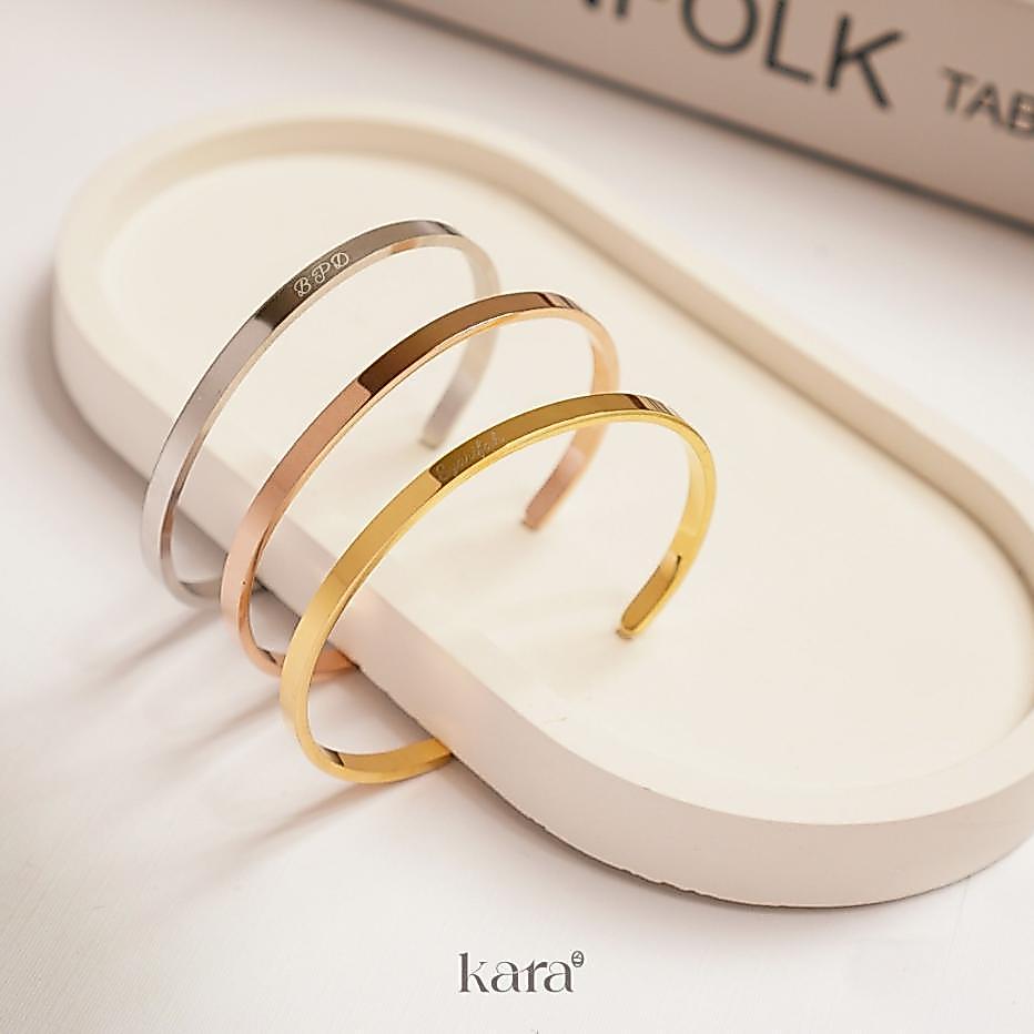Kara - Classic Bangle Custom Nama | Engravable Bangle