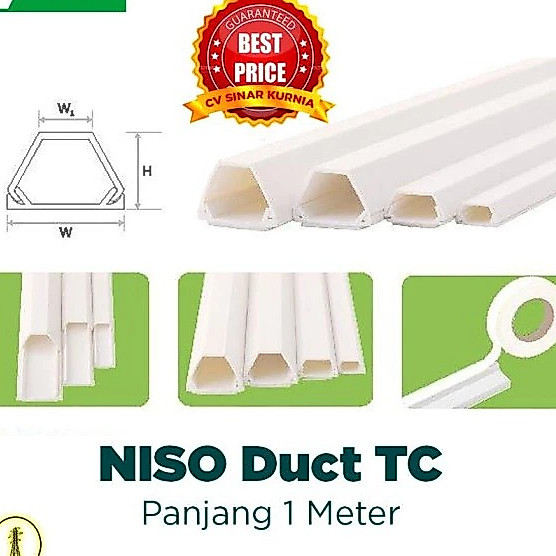 [ KHUSUS INSTAN] NISO Cable Duct Kabel Protektor / Pelindung Kabel Niso Cable Duct TC1 TC2 TC3 TC4 T