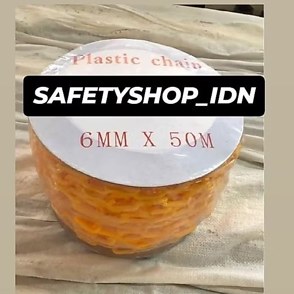NEW Rantai Plastik 6mm x 50 meter / Rantai Plastik 6mm x 50mtr