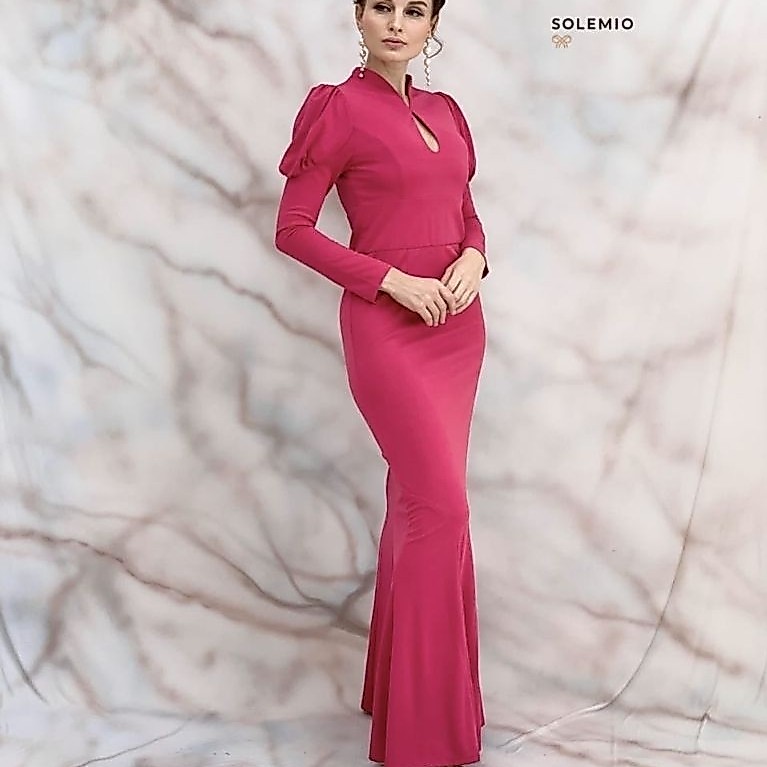 SOLEMIO MAXIDRESS / TERUSAN PANJANG / GAUN PESTA / GAMIS / BAJU MUSLIM MEWAH KAOS KATUN