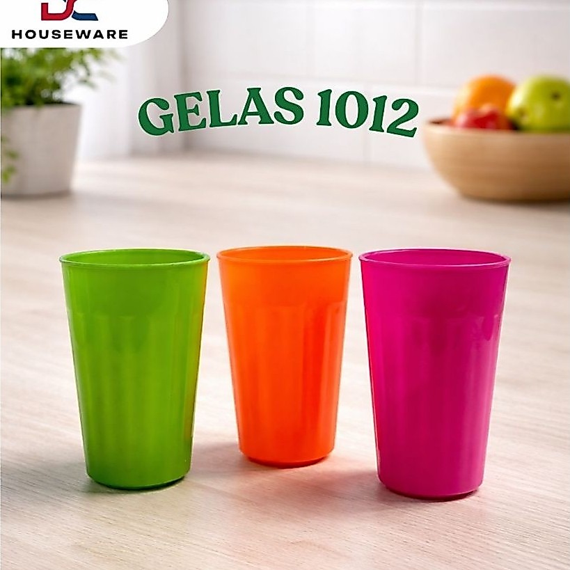 ( GELAS 1012 PLASTIK WARNA) - Gelas Plastik Warna warni / Gelas RR warna
