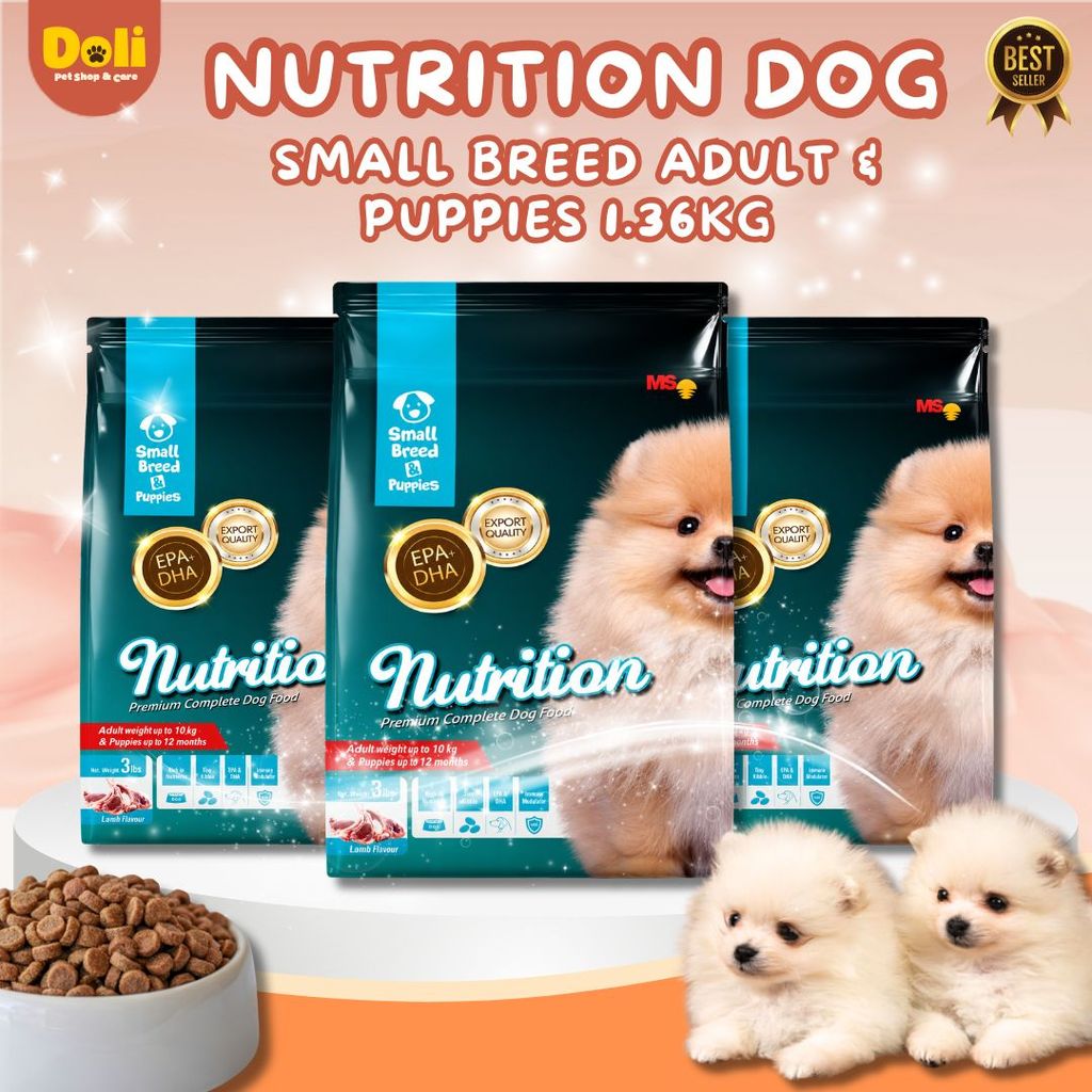 Nutrition Small Breed Puppy Makanan Kering Anjing 1.36Kg Dry Dog Food Anjing Mini Puppies Minipom