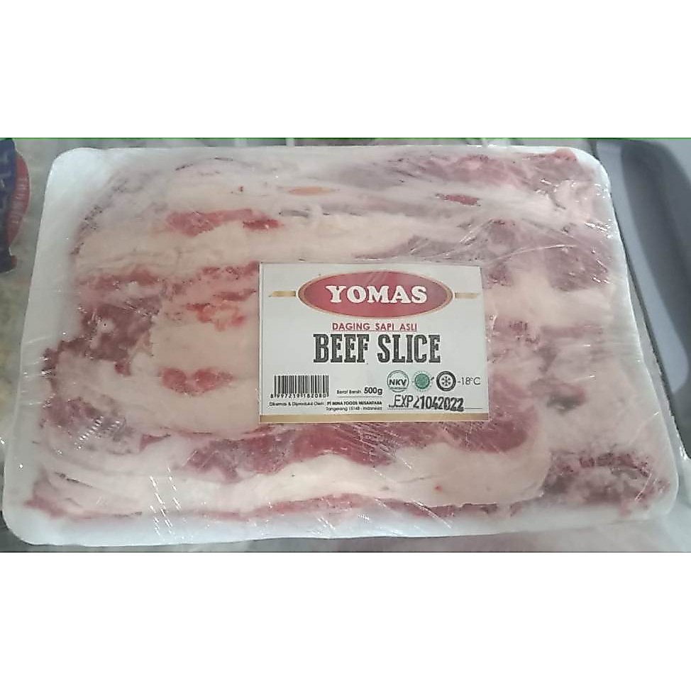 DAGING SAPI SLICE DENGAN LEMAK 500GR HALAL