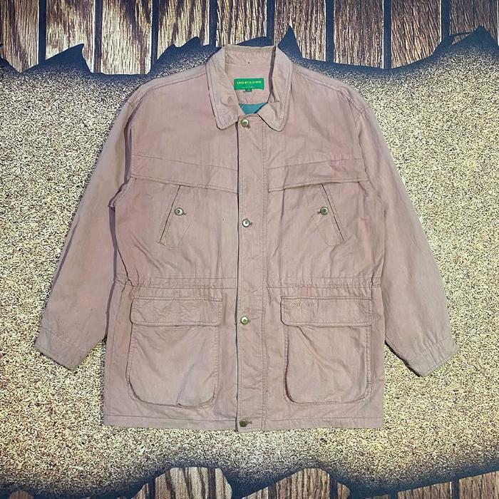 work jaket parka pria multi pocket COUNTDOWN jaket banyak saku cargo coklat murah bagus casual size 