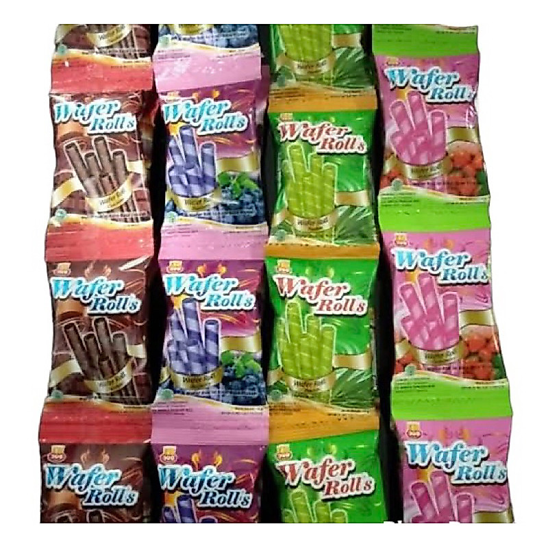 Wafer rolls Rasa dikirim random / Wafer rolls chocolate