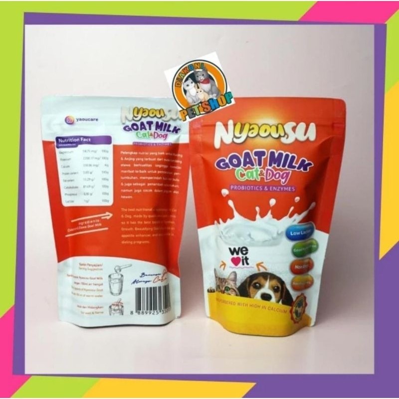 Susu Nyaousu 150gr Susu Kucing Anjing Susu Kitten Puppy NYAOUSU dk rm