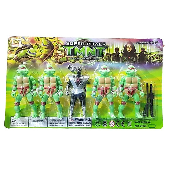 FIGURE SET NINJA TURTLE TMNT KURA KURA NINJA 5pc set weapon senjata