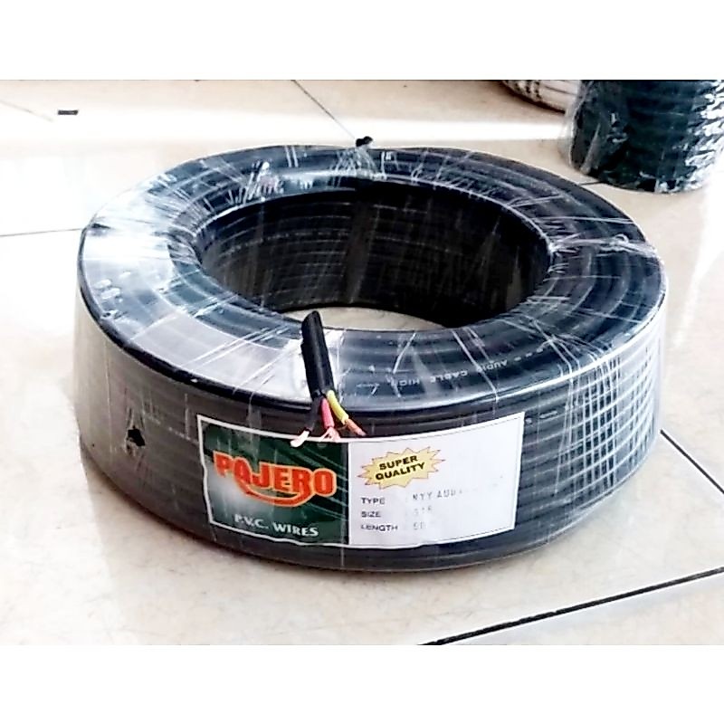 Kabel hyo 3x1.5  50 meter PAJERO Kabel serabut 3x1.5 hitam