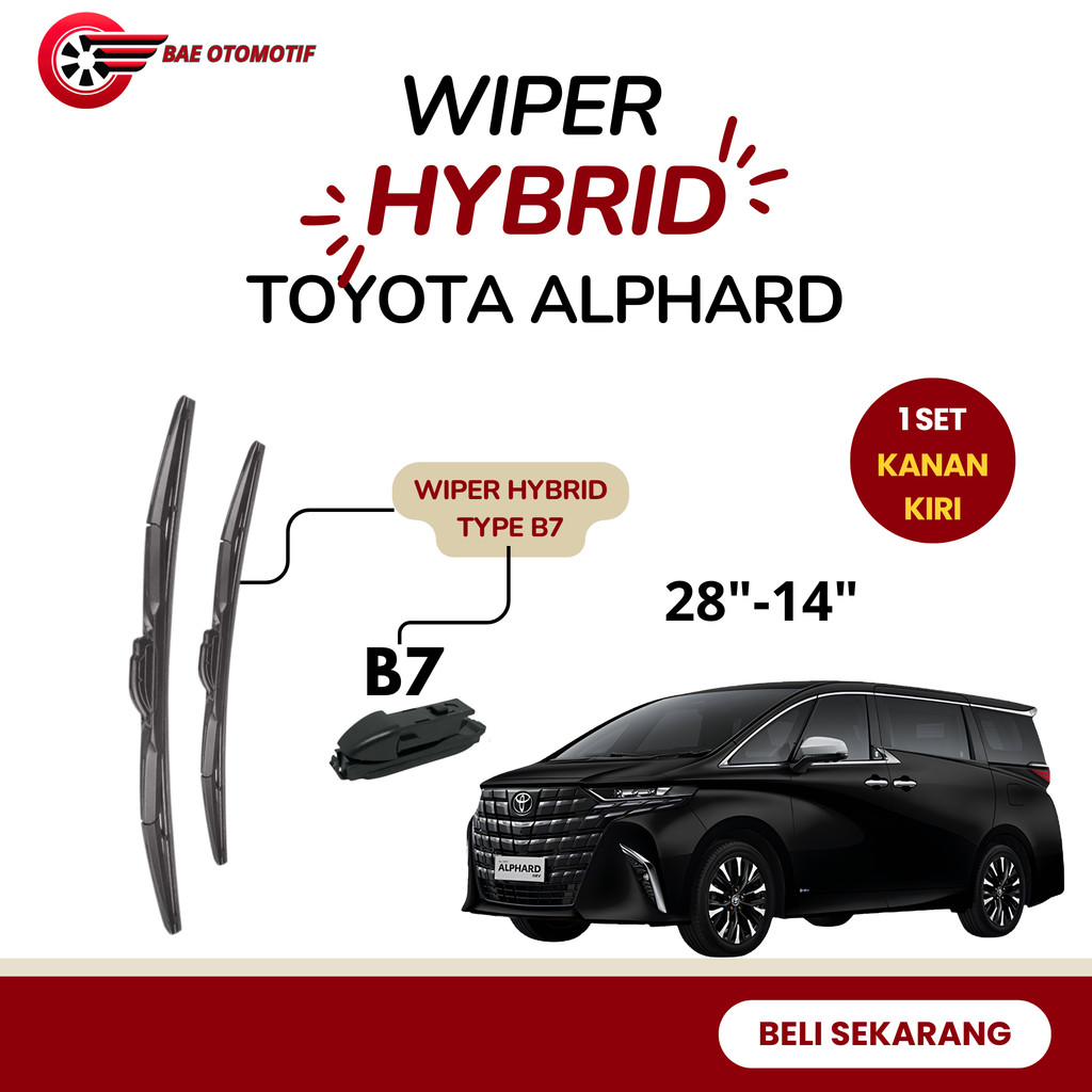 Wiper Hybrid Blade Toyota Alphard Sepasang Kanan Kiri Wiper Depan