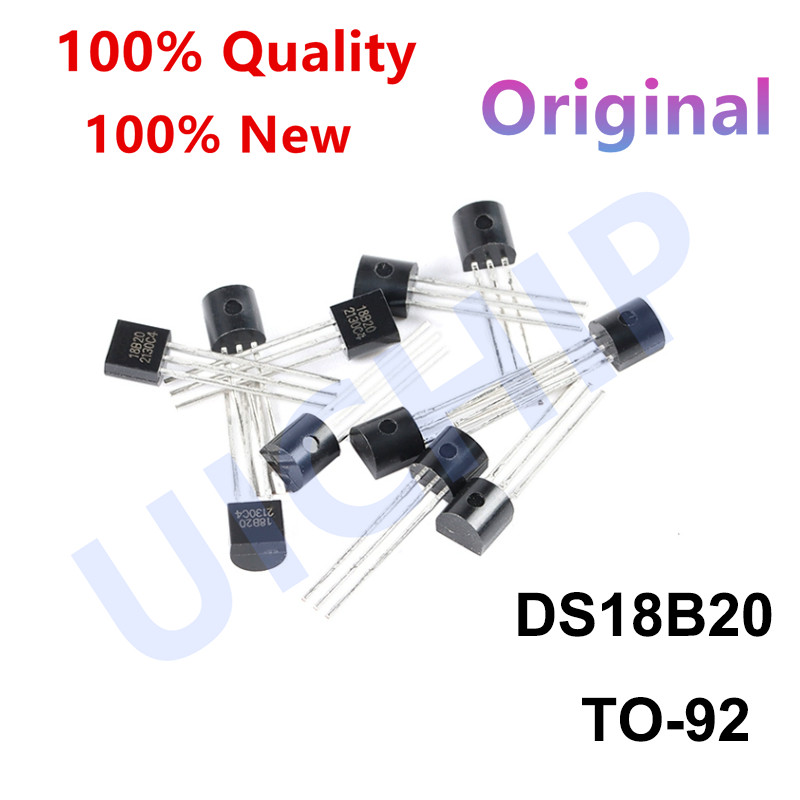 (10 buah) DALLAS DS18B20 18B20 TO-92 IC CHIP Sensor Suhu Termometer