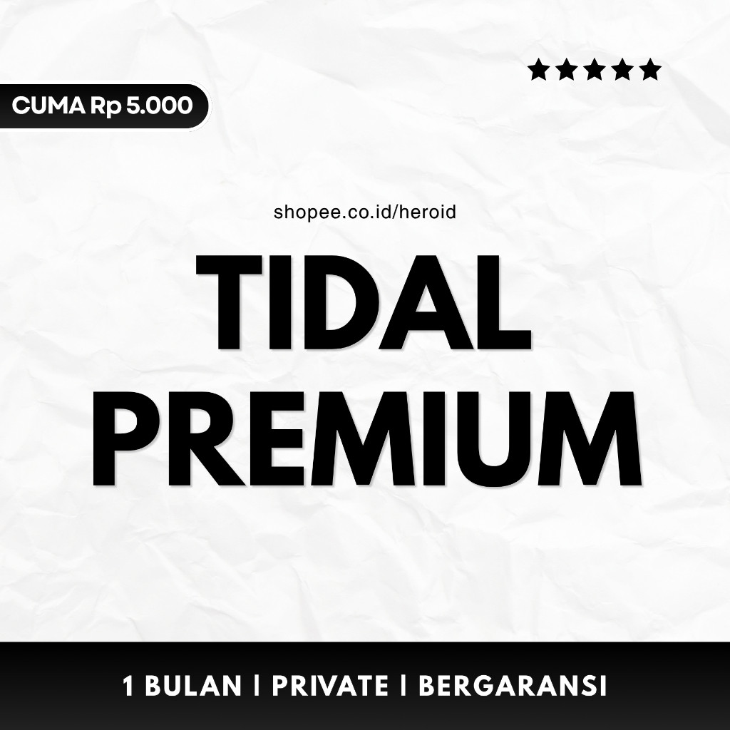 [SALE] TIDAL PREMIUM 1 BULAN BERGARANSI