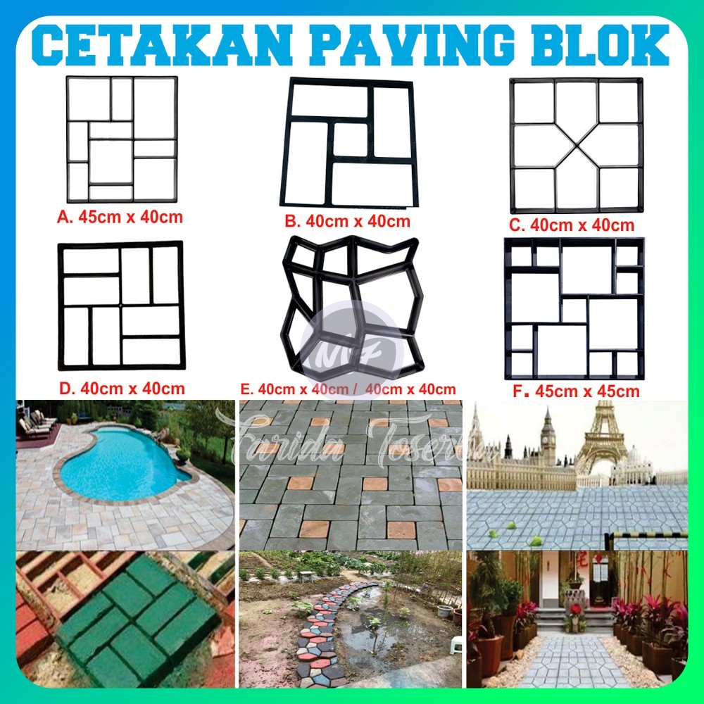 (ACS) - Cetakan Paving Blok DIY Jalan/cetakan paving blok Taman/Cetakan semen/paving blok Mudah dan 