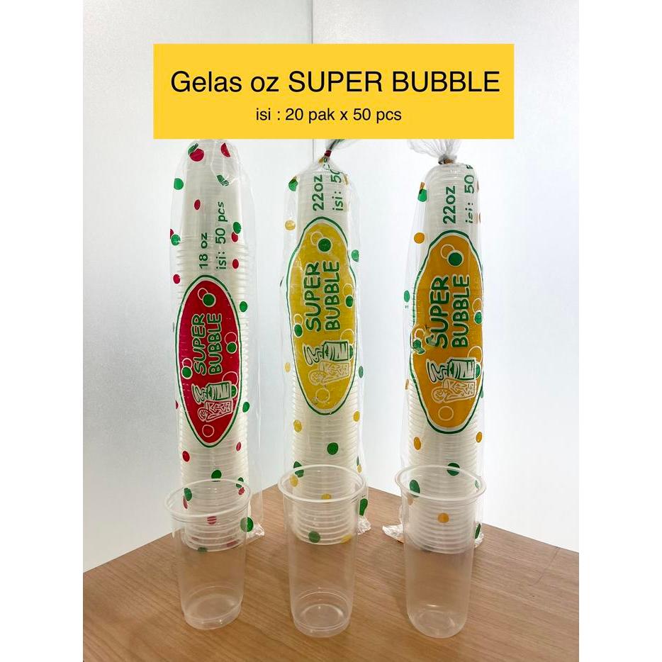 Gelas Plastik 22 oz Bening Tebal - Datar SB