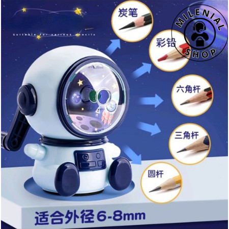 Serutan astronout / serutan Pensil putar/ Rautan Pensil Putar / Peruncing Pensil Anti Karat