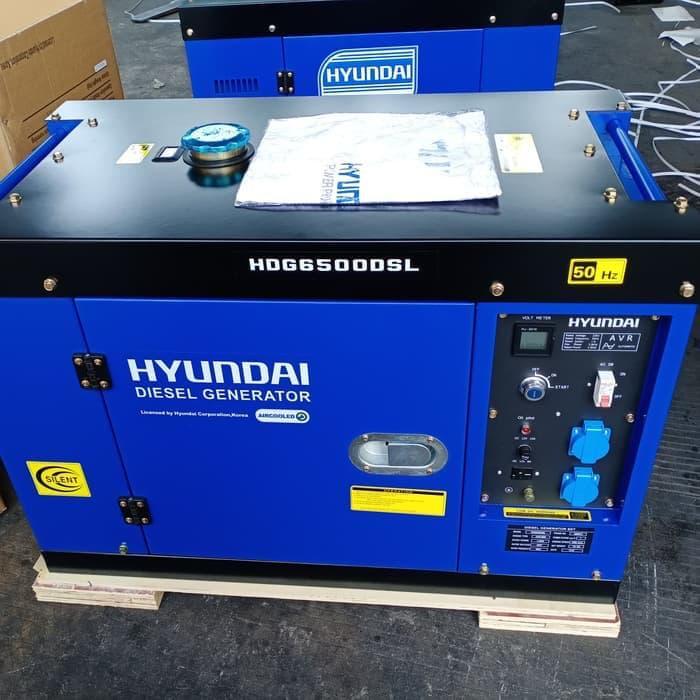 Genset Generator 5KVA Silent Diesel HYUNDAI HDG 6500DSL