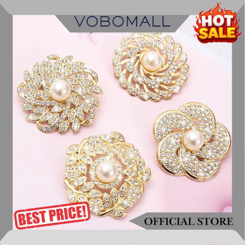 Bross Wanita Korea Gold Titanium Anti Karat/Bros mutiara/pin/bros grosir GR