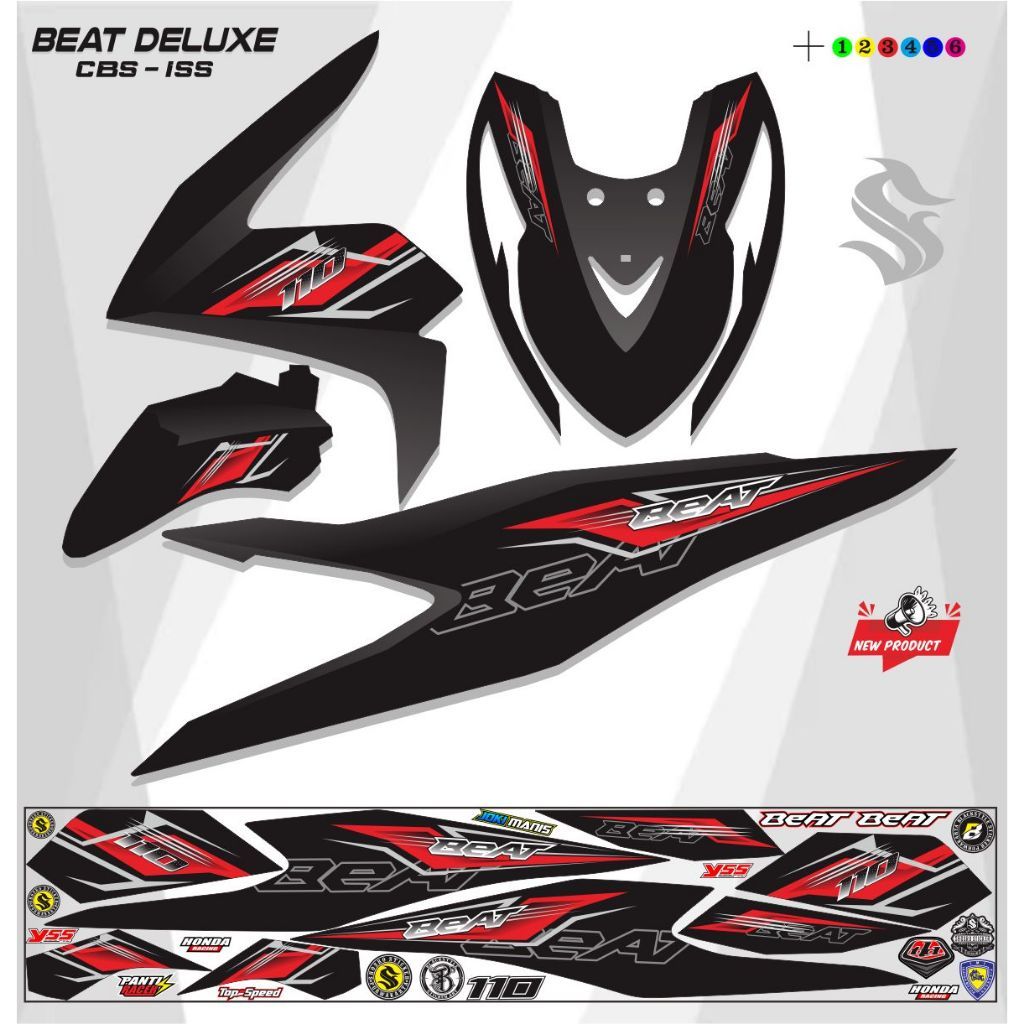 STIKER MOTOR Striping Beat Deluxe - Stiker Motor Honda Beat Street 2020/2022