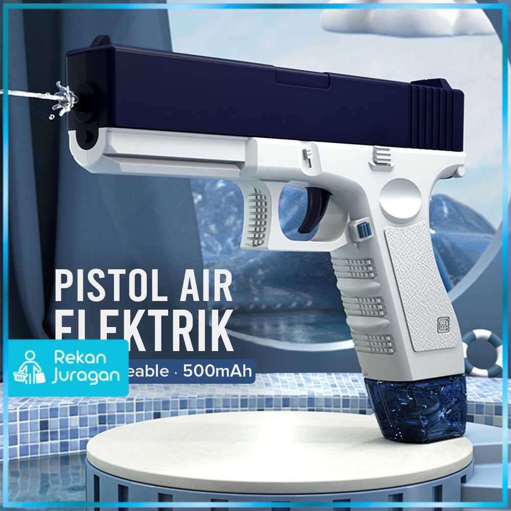 Pistol Air Mainan Elektrik Water Gun Rechargeable 500mAh - 518-2
