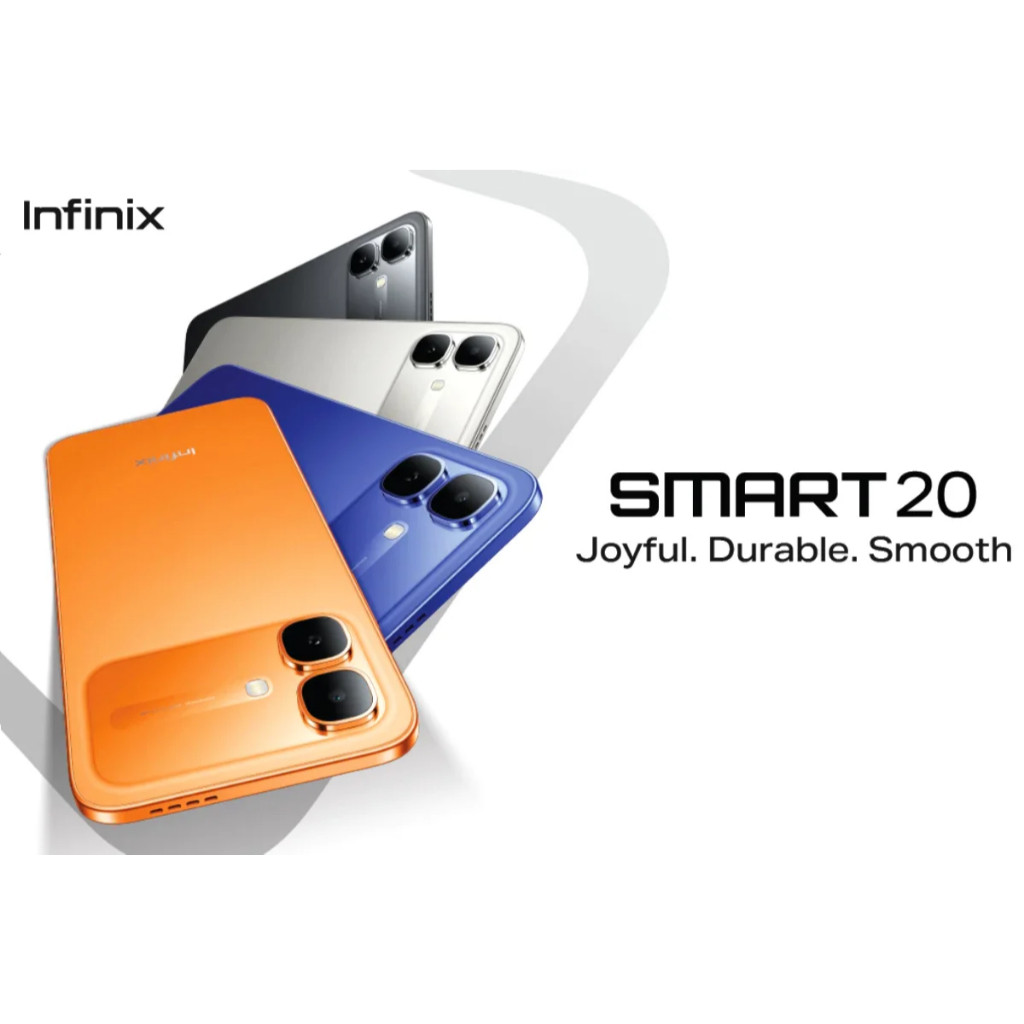 INFINIX SMART 20 RAM 4GB 64GB / 128GB - BLUE / BLACK / TITANIUM / ORANGE - Termurah HP Baru Garansi 