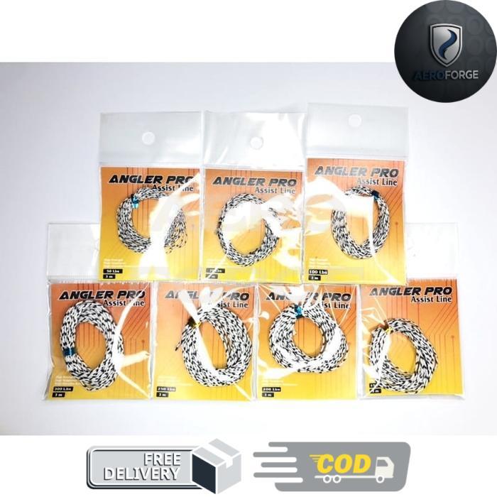 Assist Hook Benang Metal Jig Jigging 50 70 100 150 200 250 300 Lbs Line Kevlar Solid tanpa Lubang - 