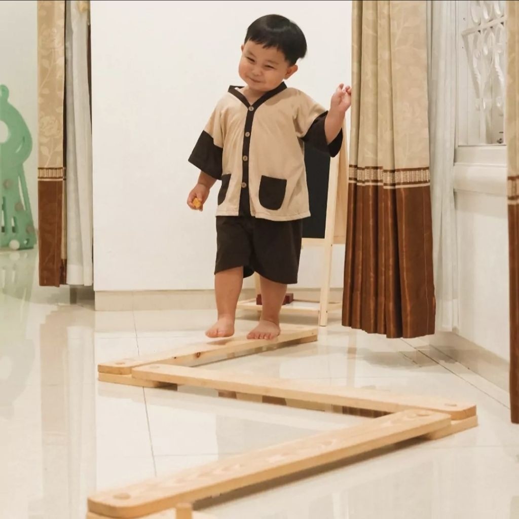 (TERLARIS) Papan titian anak keseimbangan balance beam anak edukatif