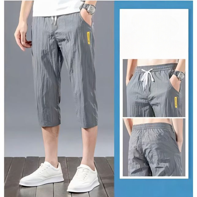 Men's quick-dry thin ice silk pants
