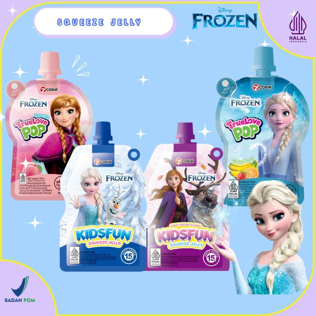 7COSIA Disney Frozen Squeeze Jelly Yogurt Cemilan Anak Jelly Rasa Yougurt Sudah Halal Dan Bpom 1pack