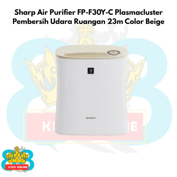 Sharp Air Purifier FP-F30Y-C Plasmacluster Pembersih Udara Ruangan 23m Color Beige