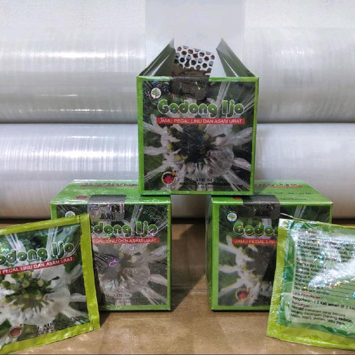 kikyoolshop1 godong ijo, herbal berbentuk kapsul, berhasiat untuk mengobati asam urat,  stres, remat