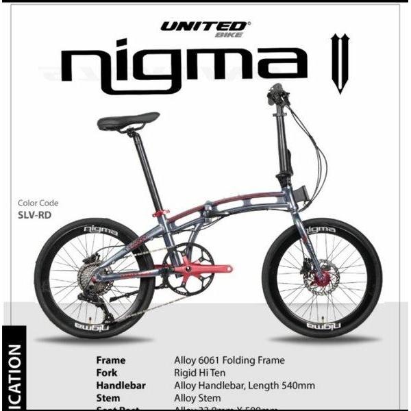 sepeda lipat 20 inch united nigma V