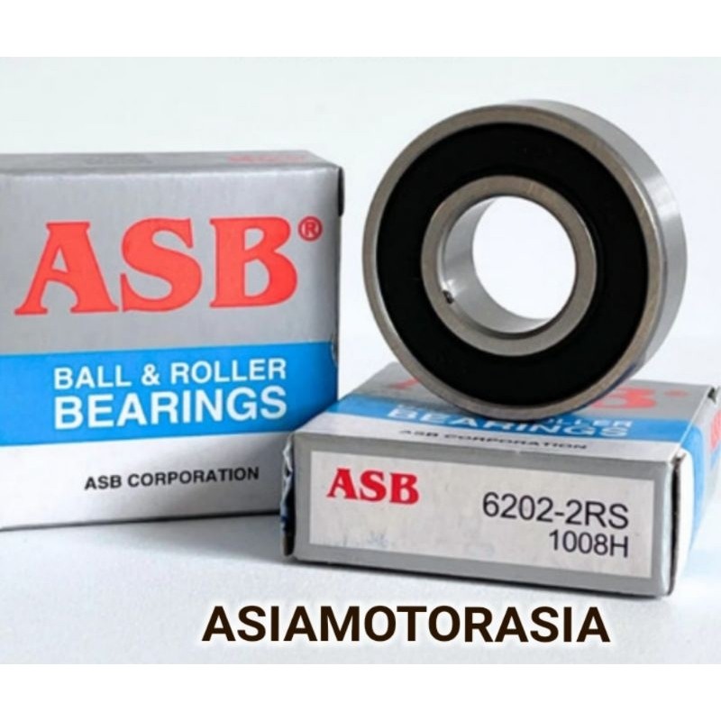 Bearing 6202 2RS ASB Ukuran 15x35x11 mm Bering Laher 6202 2RS Ukuran 15 x 35 x 11 mm
