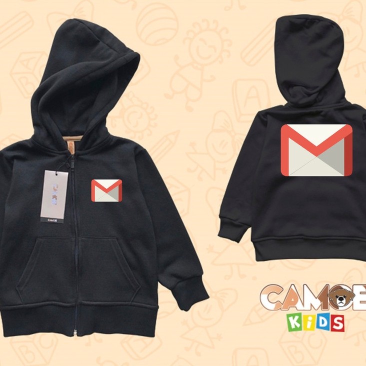 Jaket Hoodie Zipper Anak KIDS Gmail Icon logo
